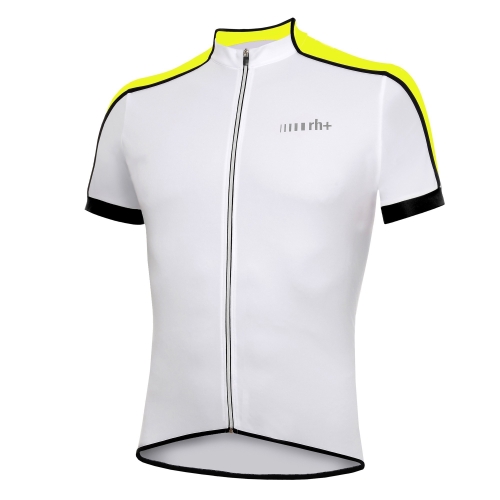 Koszulka rowerowa zeroRH+ Prime WHITE-ACID YELLOW - L
